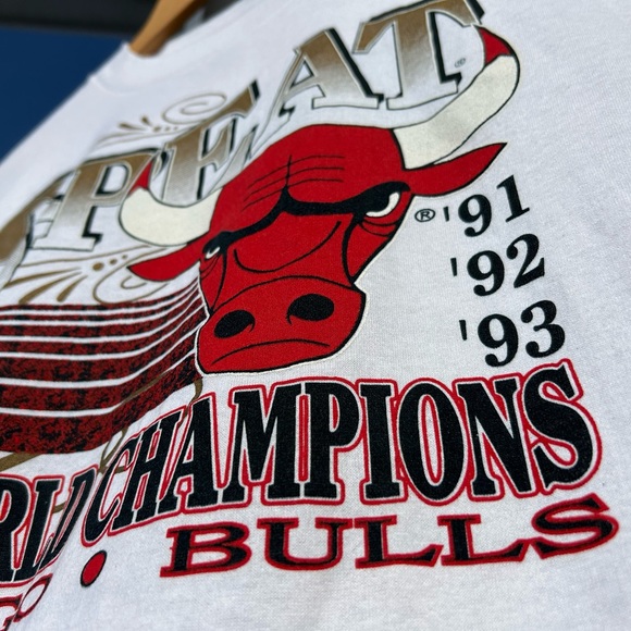 💥SOLD💥 NWT Vintage 1993 Chicago Bulls 🏀 NBA Finals tee shirt Spectator - Picture 10 of 16